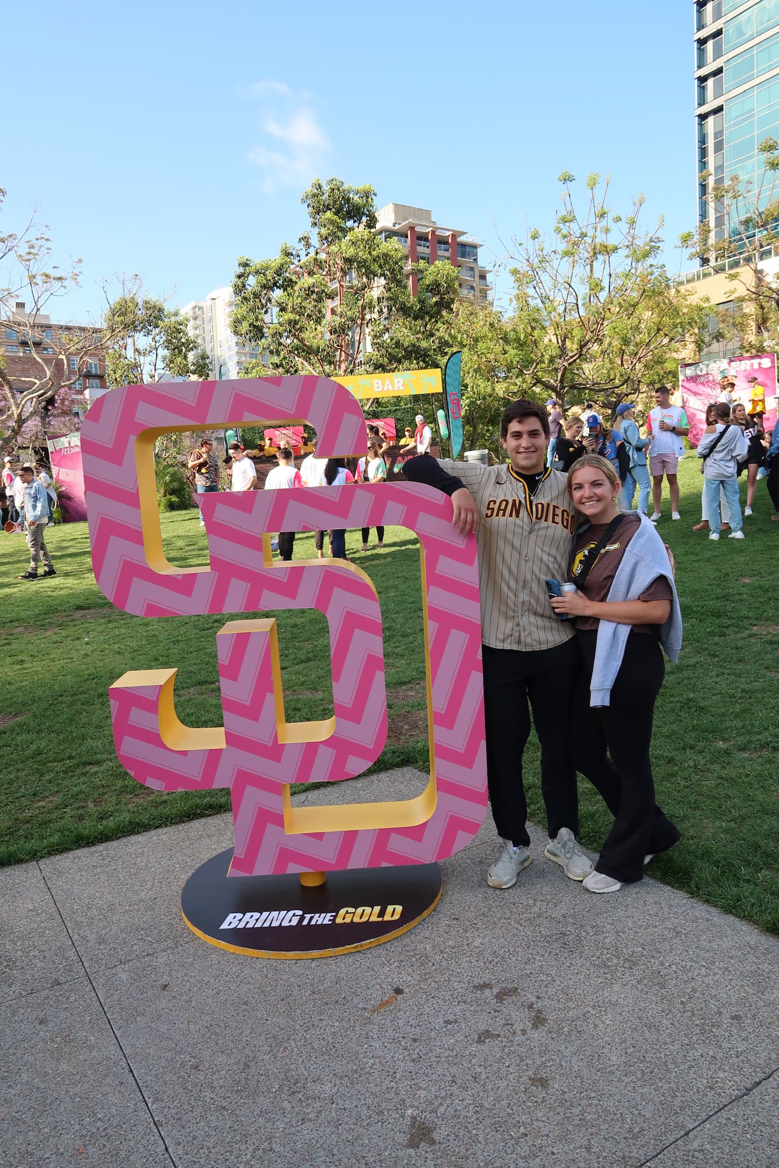 Adam Preda with a companion at a San Diego Padres event