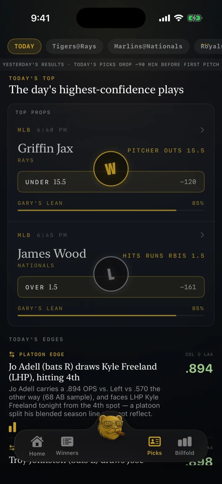 Gary.ai — Player props